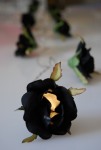 Black Roses table decoration or centrepiece - battery powered string fairy lights 20 flowers